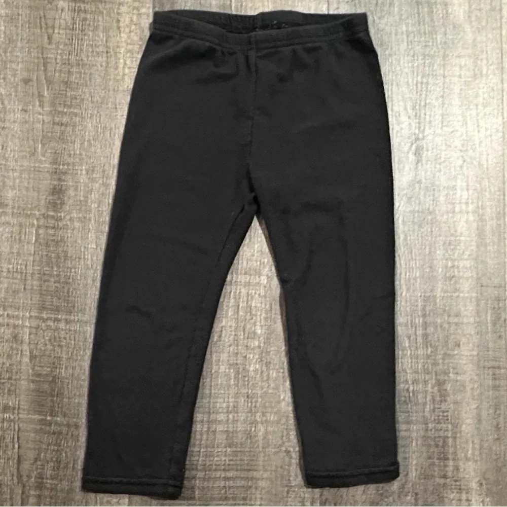 💞 Little Girls Size 4 Black Knit Leggings